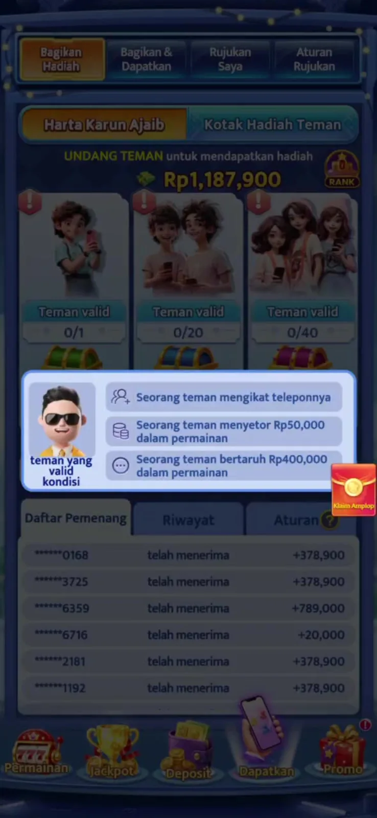 Program ajak teman BNI789 dengan hadiah bertingkat